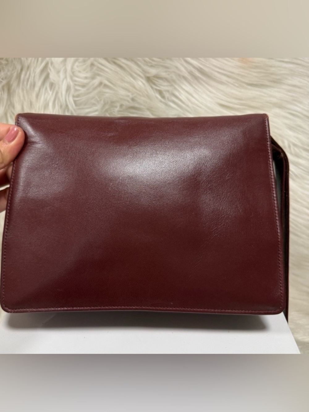 Cartier Vintage Must de Cartier 21 Bordeaux leather Clutch Circa 1990s Authentic - Picture 16 of 17